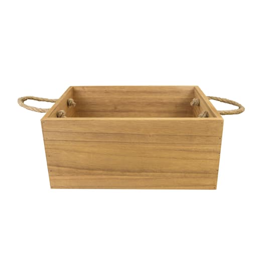Medium Brown Wood Crate Container by Ashland&#xAE;